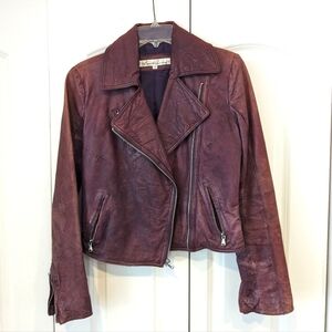 Kenneth Cole New York Cropped Motorcycle Jacket sz Sm